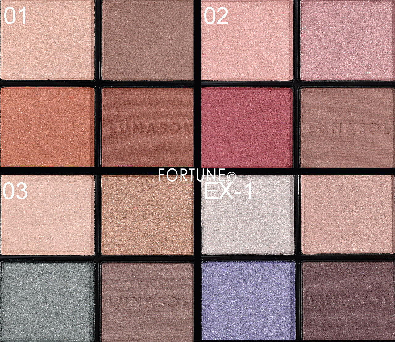 LUNASOL（ルナソル）　アイカラーレーションN　カラーバリエーション