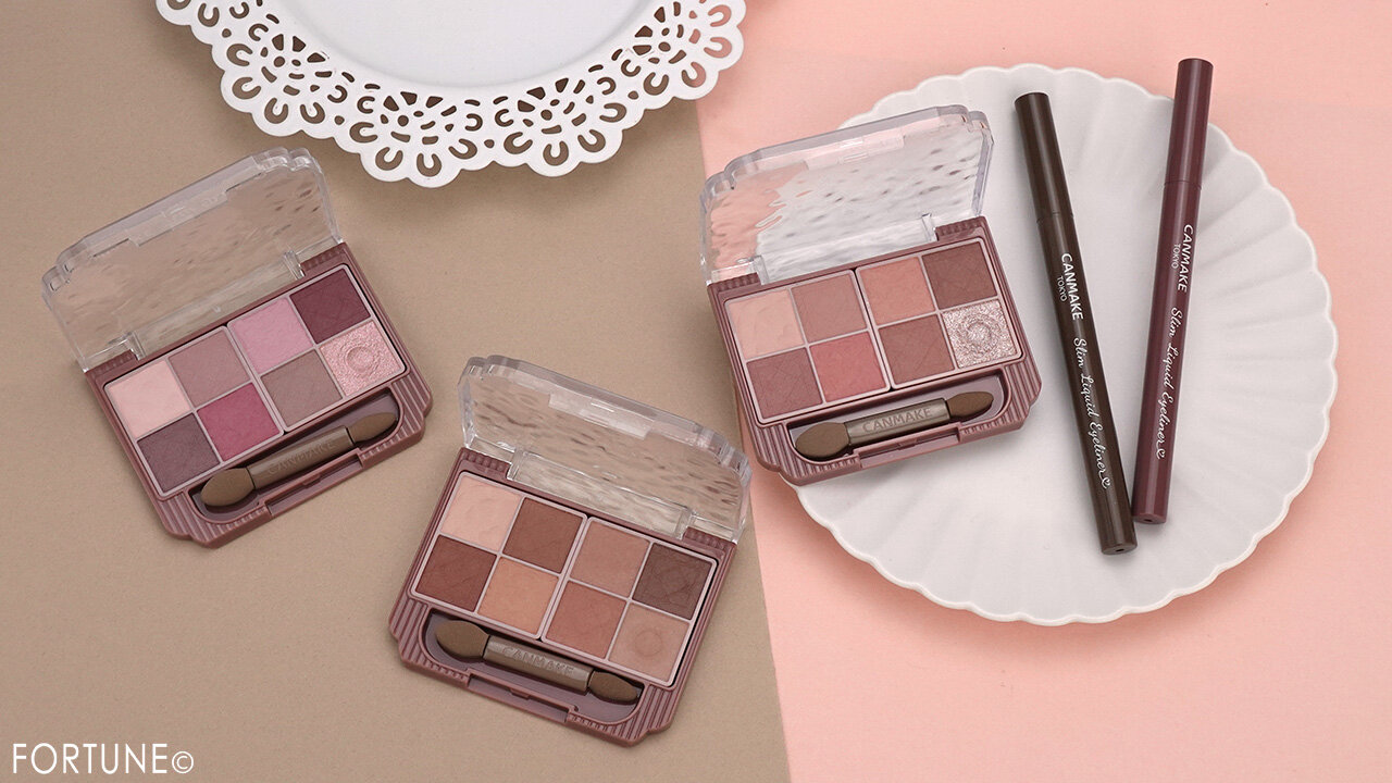 CANMAKE（キャンメイク）　2024年秋新作コスメ　『プティパレットアイズ（マットタイプ）』　『スリムリキッドアイライナー』