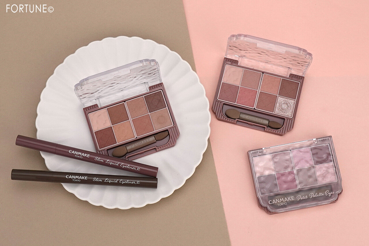 CANMAKE（キャンメイク）　2024年秋新作コスメ　『プティパレットアイズ（マットタイプ）』　『スリムリキッドアイライナー』 