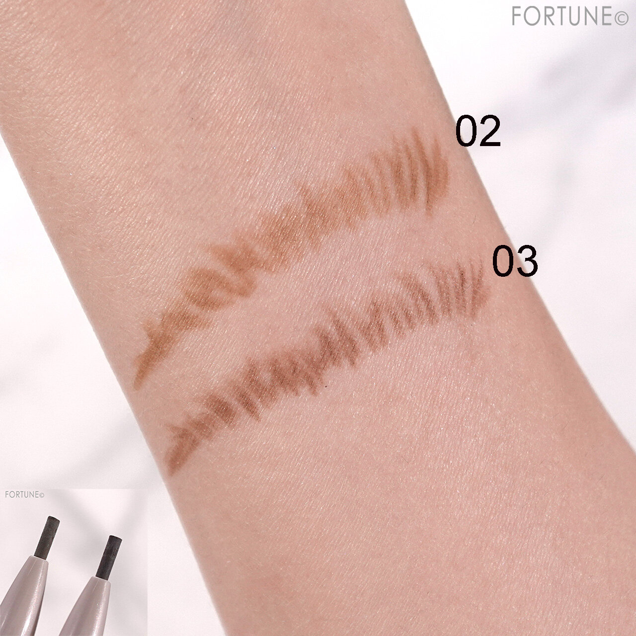 CEZANNE（セザンヌ）　『セザンヌ　細芯アイブロウN』　02 オリーブブラウン　03 ナチュラルブラウン