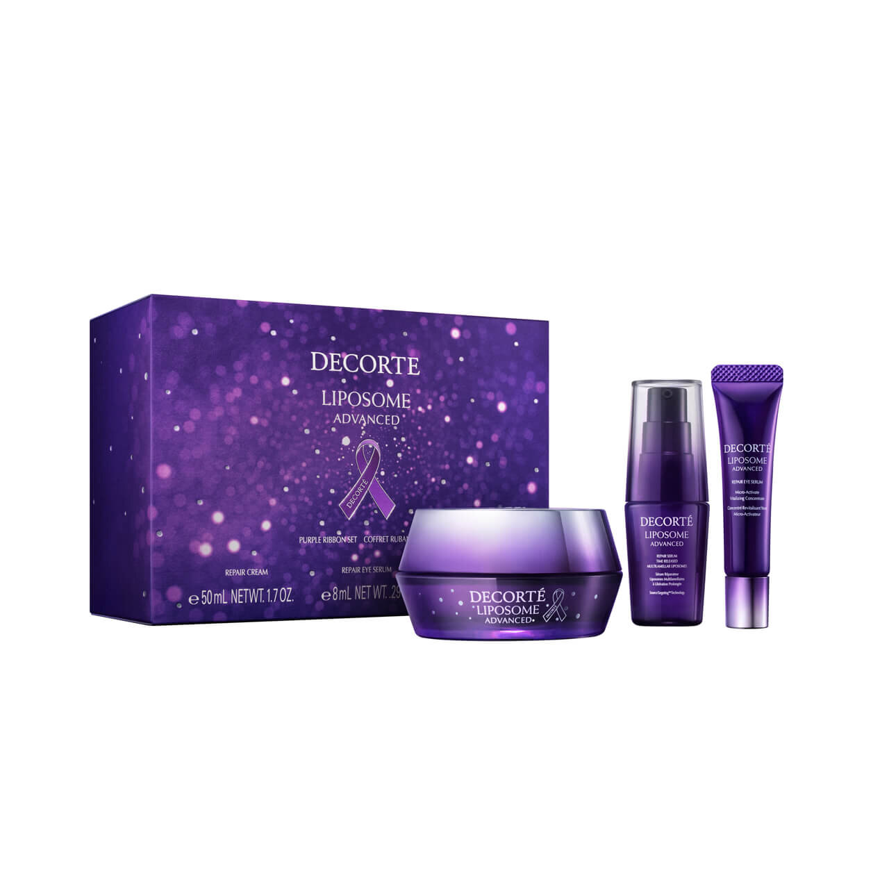 DECORTÉ（コスメデコルテ）　リポソーム アドバンスト　リペアクリーム　パープルリボン セット 2024