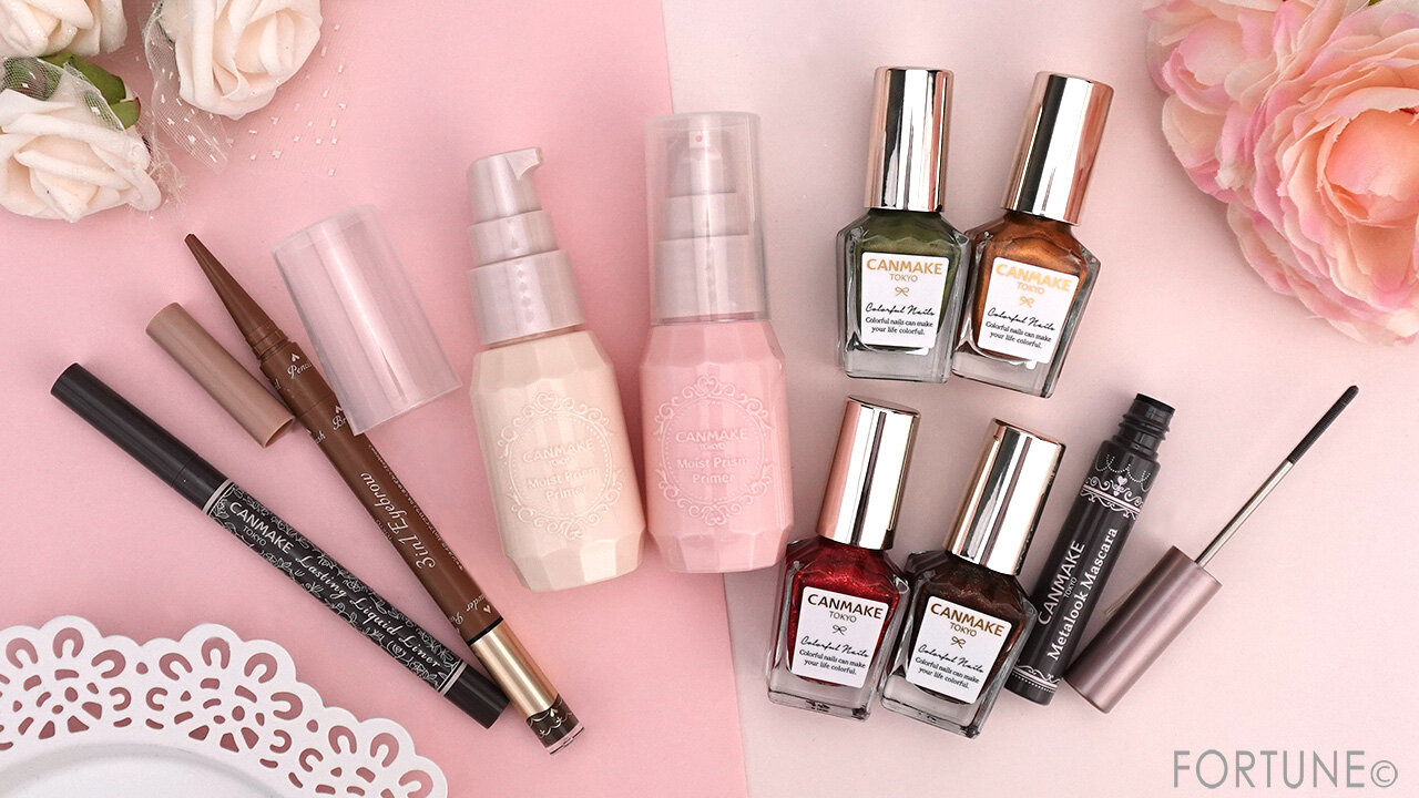CANMAKE（キャンメイク）　2024年秋新作コスメ　『ラスティングリキッドライナー』　『メタルックマスカラ』　『3in1アイブロウ』　『カラフルネイルズ』　『モイストプリズムプライマー』