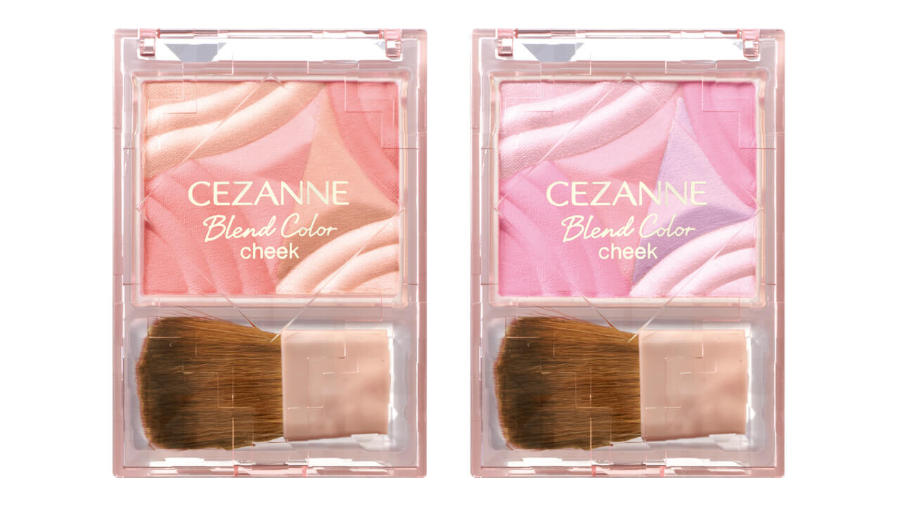 CEZANNE（セザンヌ）　『セザンヌ　ブレンドカラーチーク』　01 コーラルシンフォニー　02 ムードピンク