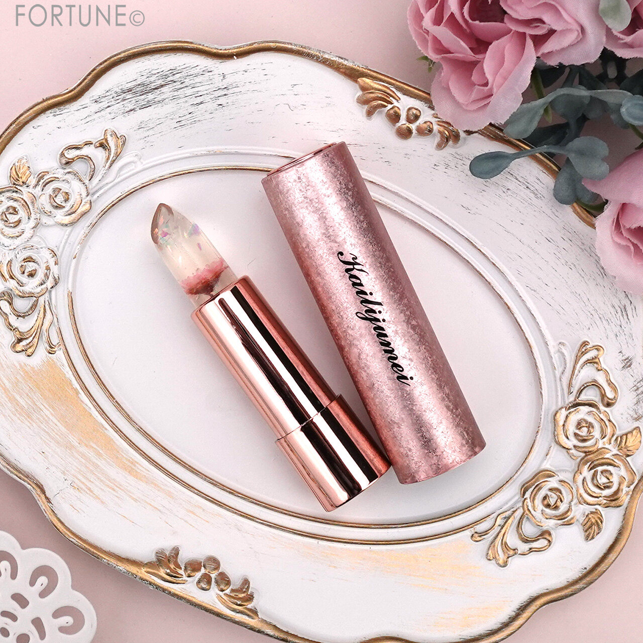 Kailijumei（カイリジュメイ）　フラワーリップ クリアタイプ＆ハンドクリーム キット　『Kailijumei　フラワーリップ クリアタイプ』