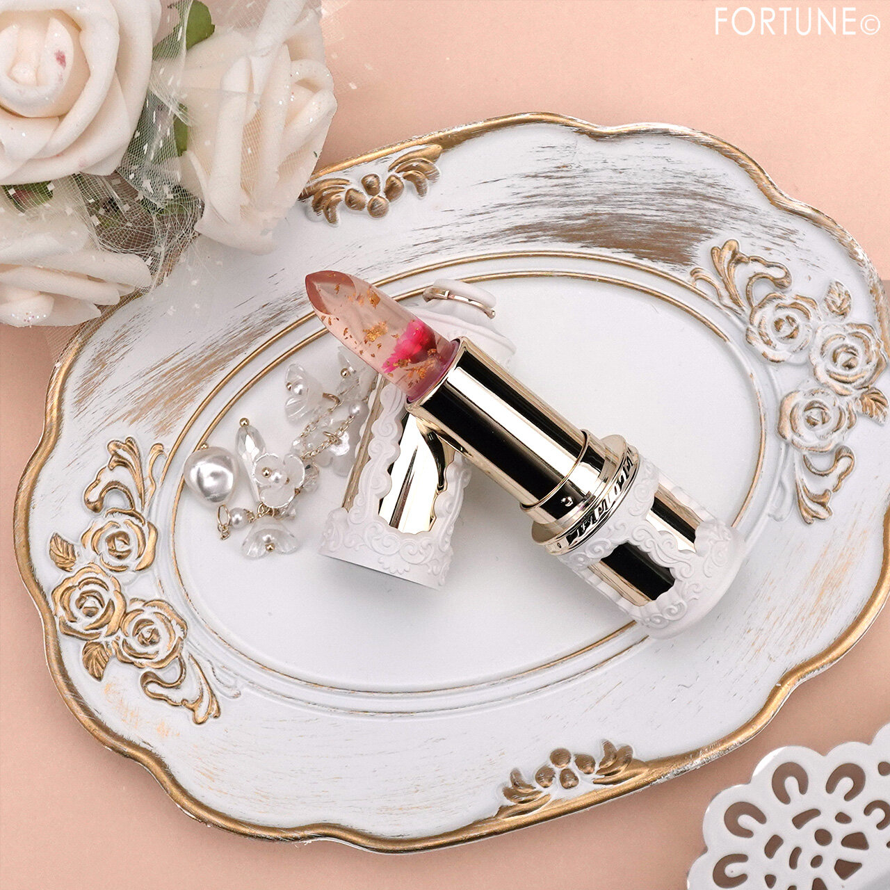 Kailijumei（カイリジュメイ）　フルールロココシリーズ フラワーリップ＆リップエッセンスキット　『Kailijumei　フルールロココシリーズ フラワーリップ』 センスキット