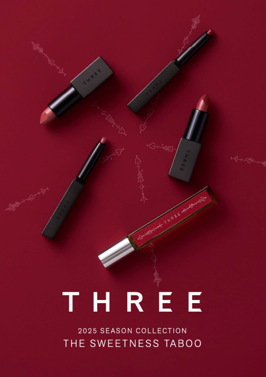 THREE（スリー）　2025年春新作コスメ　バレンタインコレクション　「THE SWEETNESS TABOO（スイートな刻印）」