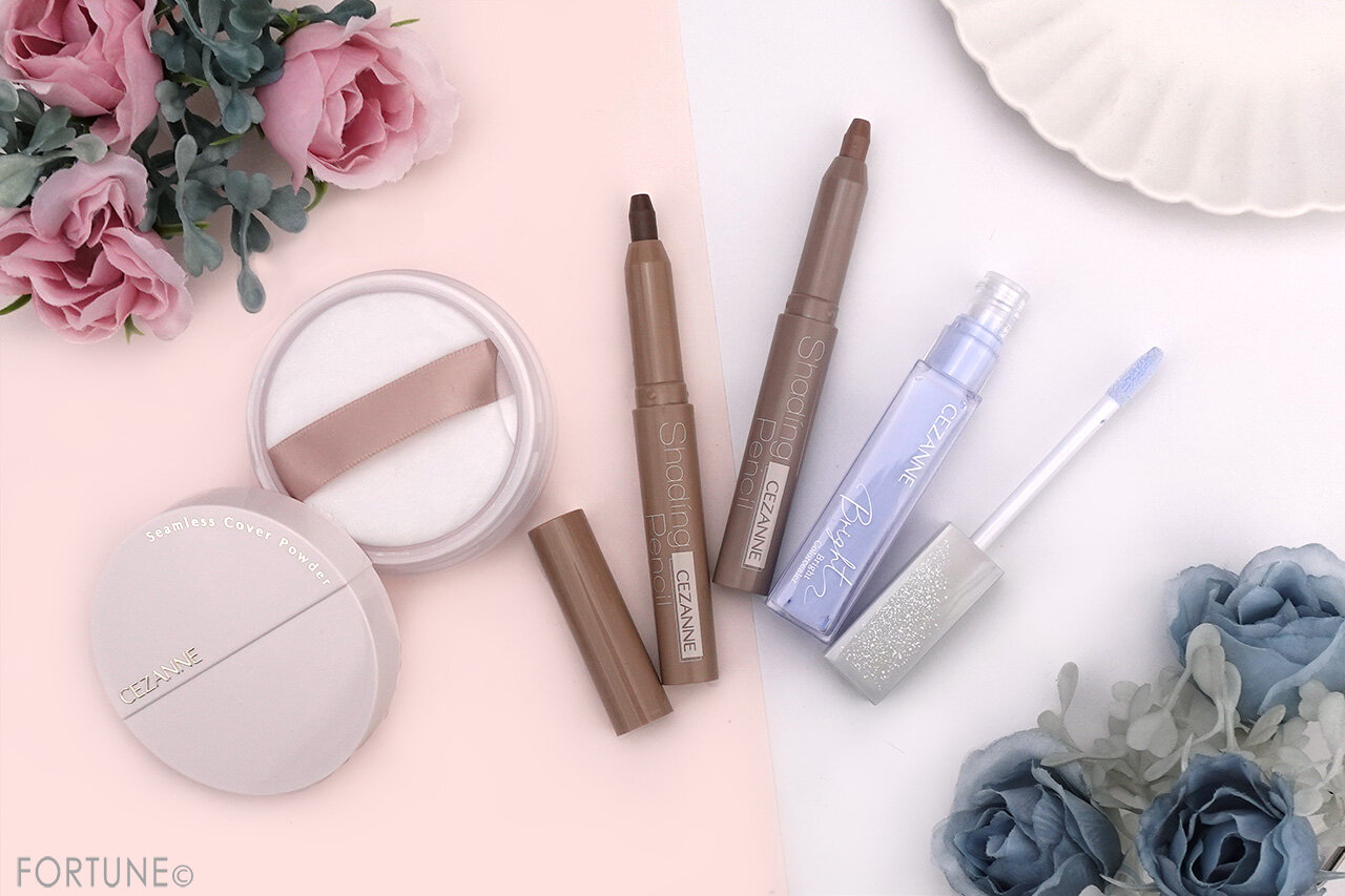 CEZANNE（セザンヌ）2024年冬新作コスメ　『セザンヌ　ブライトカラーシーラー』　『セザンヌ　シェーディングペンシル』　『セザンヌ　シームレスカバーパウダー』