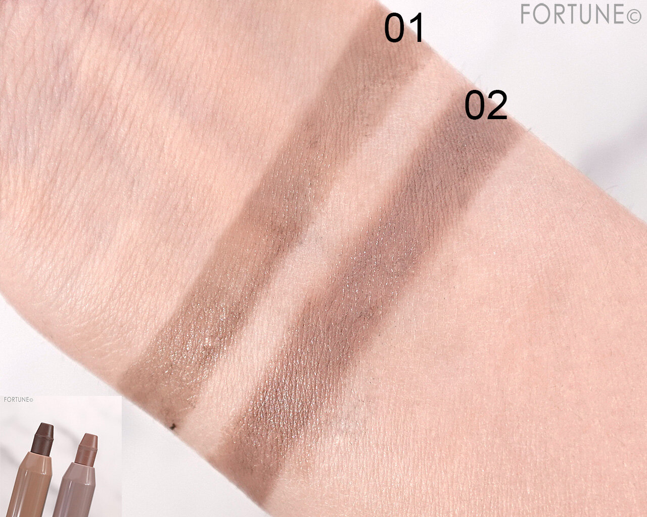 CEZANNE（セザンヌ）　『セザンヌ　シェーディングペンシル』　01 ウォームトーン　02クールトーン