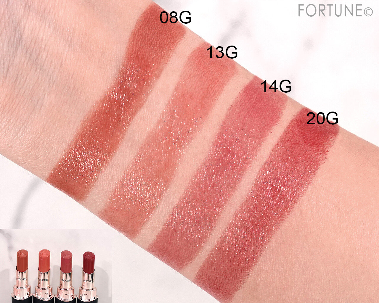 DECORTÉ（コスメデコルテ）　『コスメデコルテ　ルージュデコルテ　クリームグロウ』　08G、13G、14G、20G