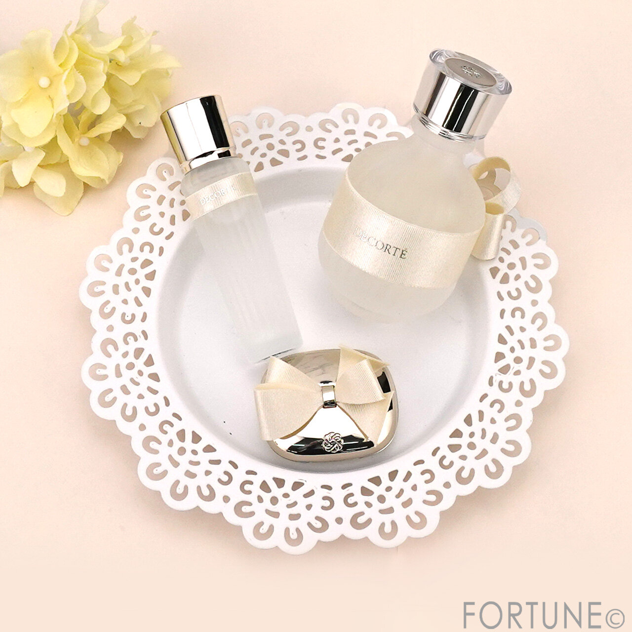 DECORTÉ（コスメデコルテ）　2025年春新作コスメ　『コスメデコルテ　キモノ ミモザ オードトワレ』　『コスメデコルテ　キモノ ミモザ　ソリッドパフューム』