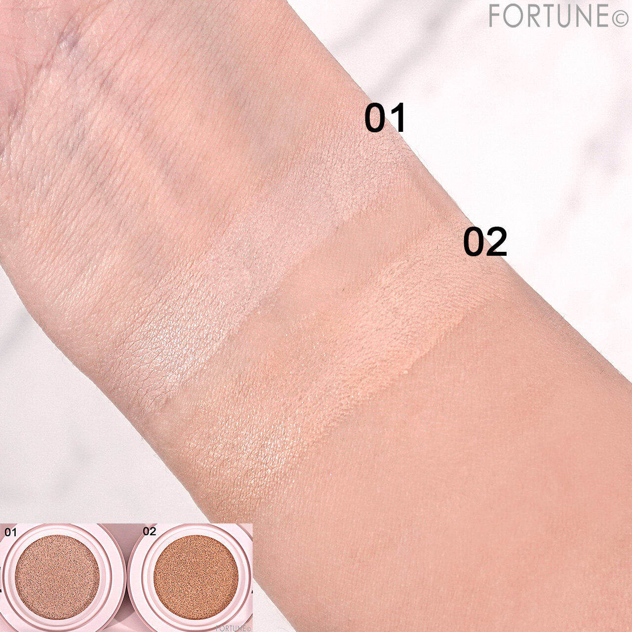 CANMAKE（キャンメイク）　『キャンメイク　フィットグロウクッション』　01　02