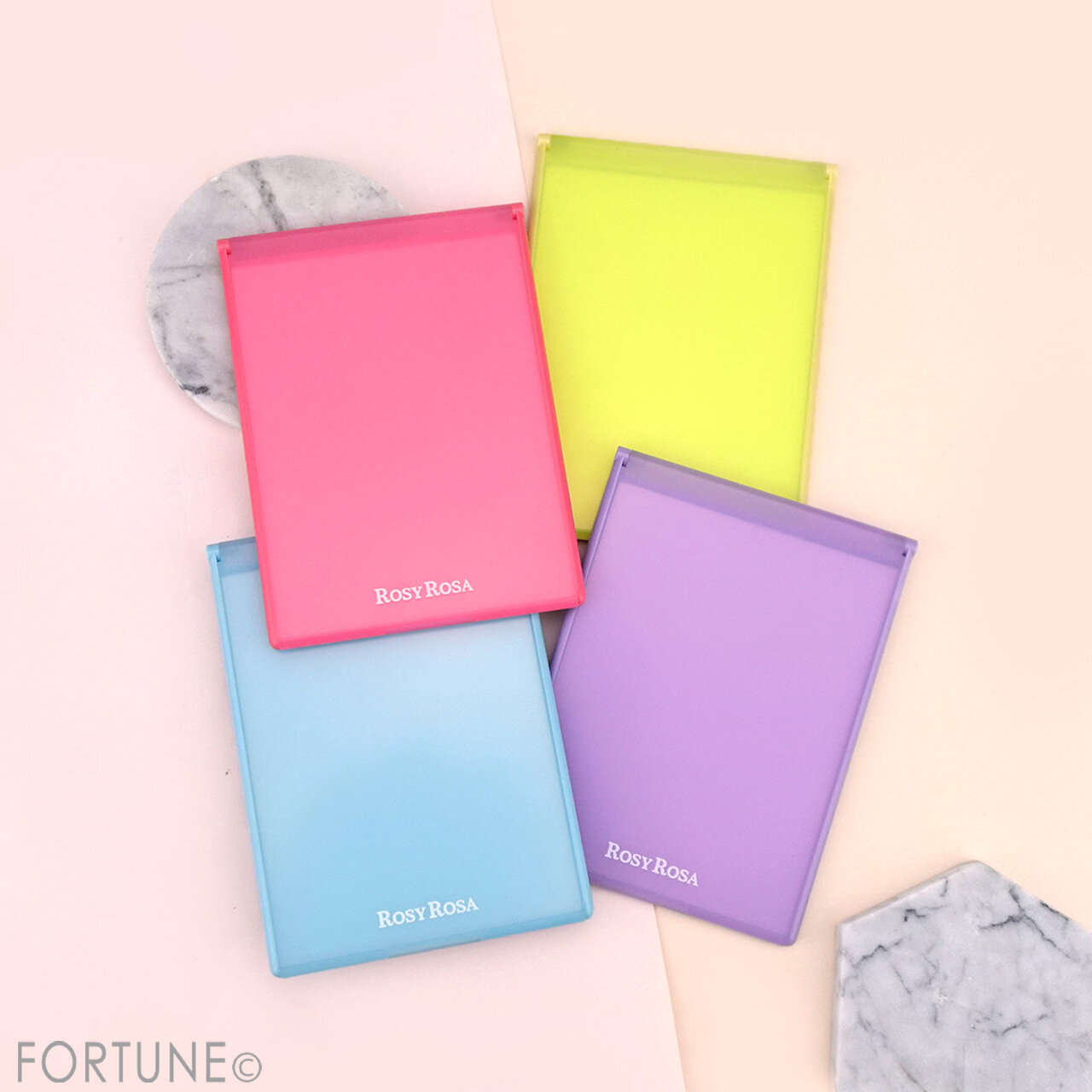 ROSY ROSA（ロージーローザ）　リアルックミラー　パッションピンク ビビッドレモン  ロマンスグレープ  アリスブルー