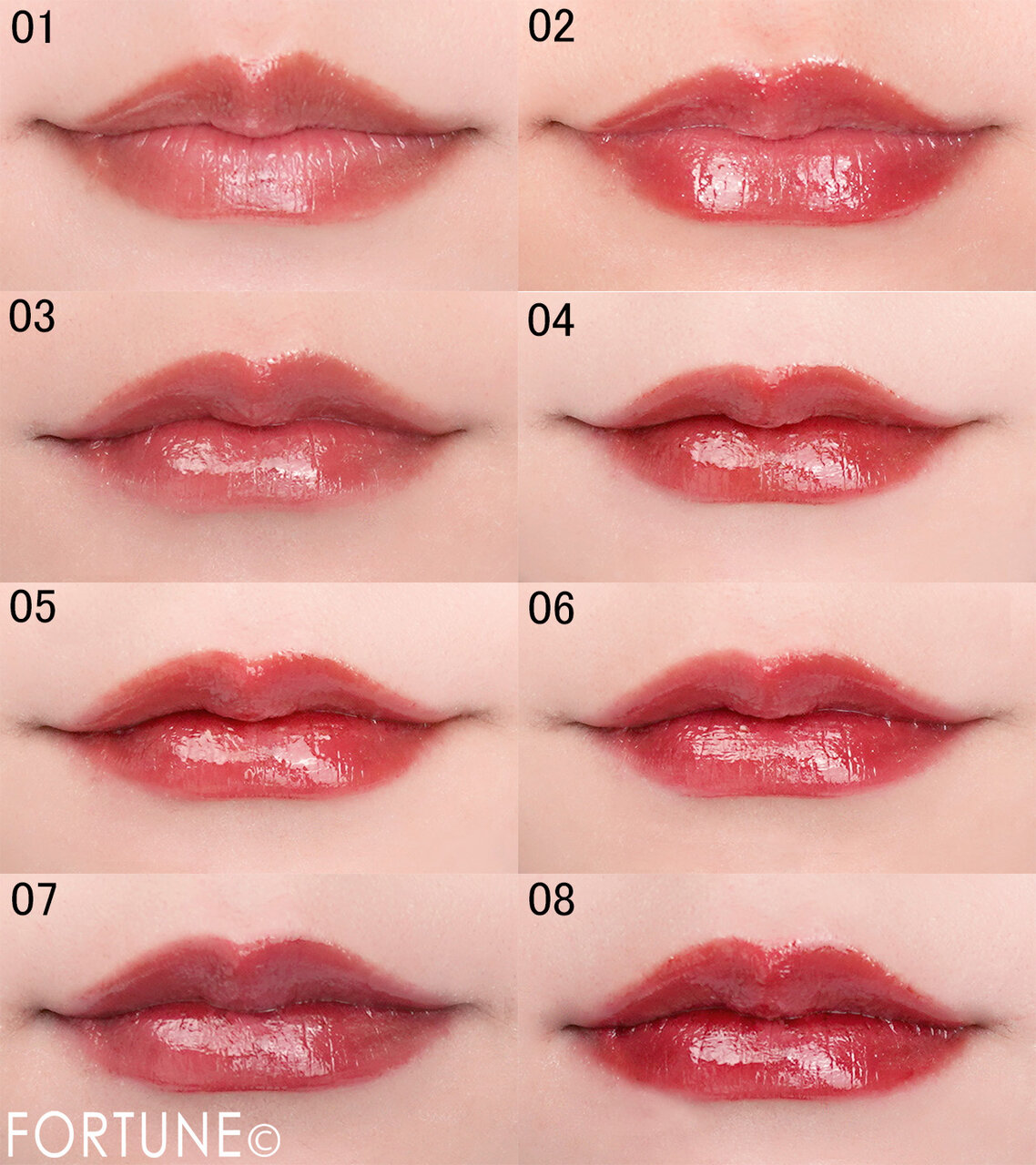 NAMING.（ネーミング）　グロウ ハートリップティント　01 02 03 04 05 06 07 08