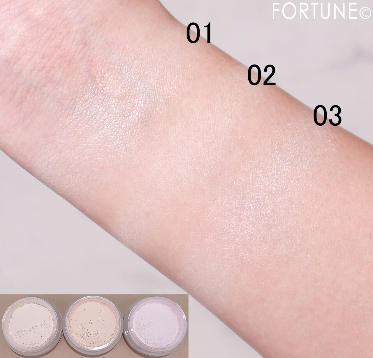 SHISEIDO（資生堂）　エッセンス スキンセッティング パウダー 01 02 03　スウォッチ