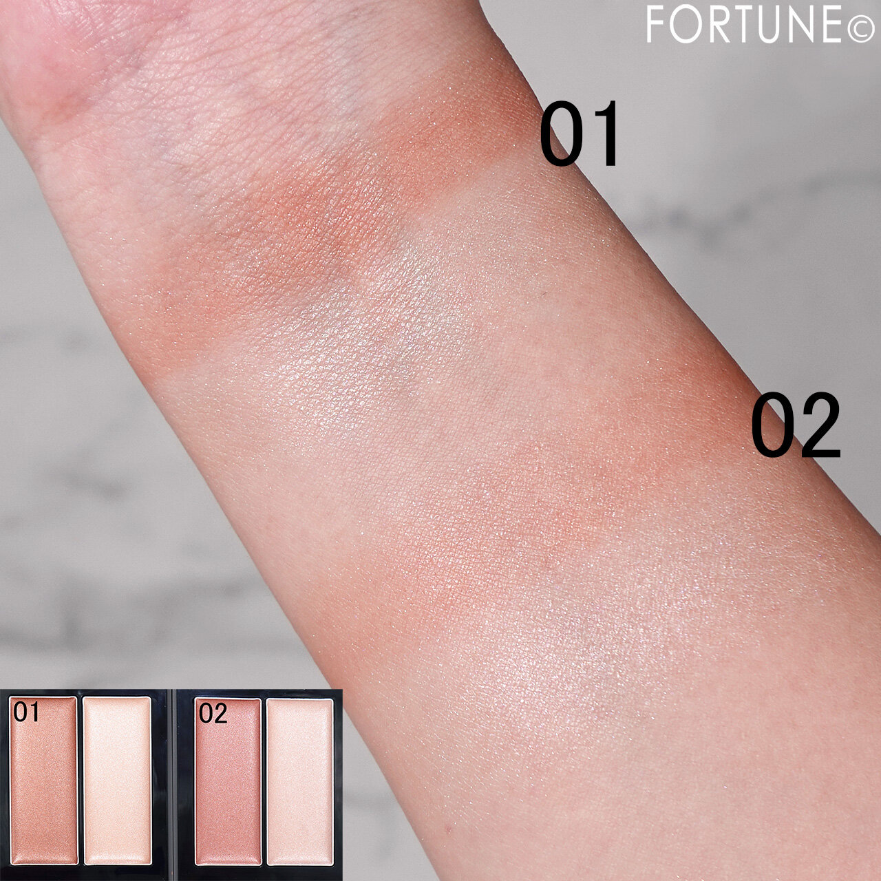 THREE（スリー）　シマリング グロー デュオ R 01 02