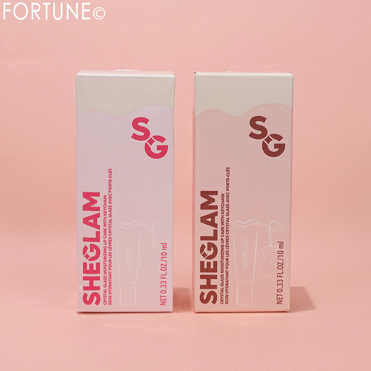 SHEGLAM（シーグラム）　2025年夏新作コスメ　Crystal Glaze Moisturizing Lip Care With Keychain（クリスタル グレーズ モイスチャライジング リップ ケア ウィズ キーチェーン）