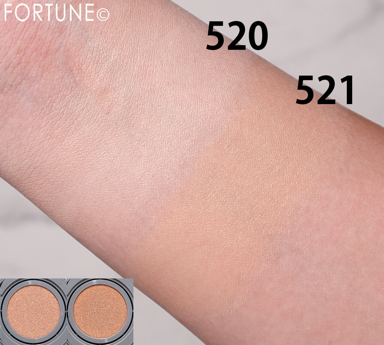 チャコット・コスメティクス　『チャコット グラスヴェール クッションファンデーション』　520　521