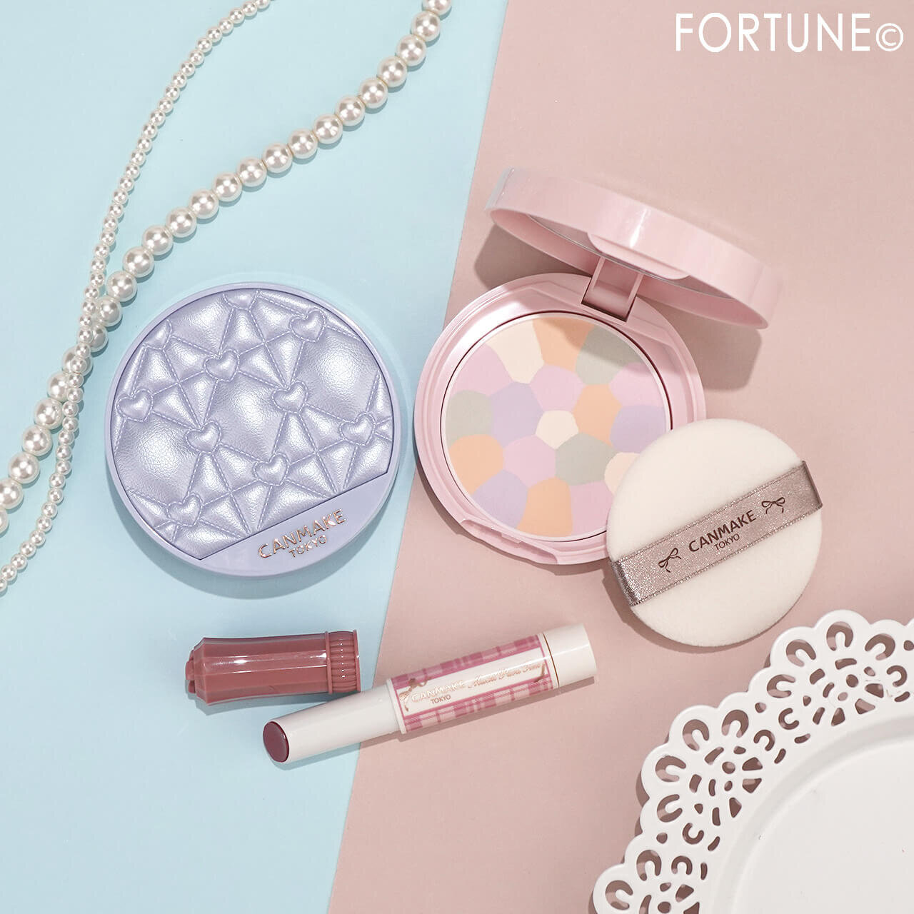CANMAKE（キャンメイク）　2025年冬新作コスメ　『むちぷるティント』　　『マシュマロフィニッシュパウダー 〜Abloom〜』　『イルミネイティングフィニッシュパウダー 〜Abloom〜』