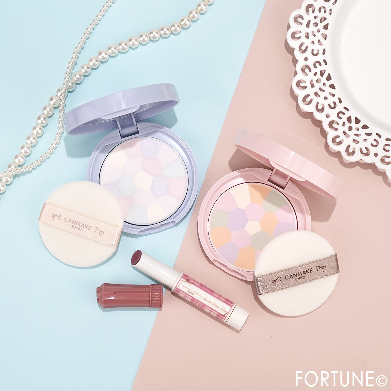 CANMAKE（キャンメイク）　2025年冬新作コスメ　『むちぷるティント』　　『マシュマロフィニッシュパウダー 〜Abloom〜』　『イルミネイティングフィニッシュパウダー 〜Abloom〜』