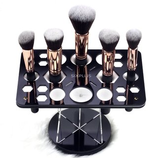 アクリルメイクブラシホルダー メイクブラシスタンド (ブラック) (546678)