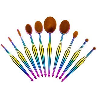 歯ブラシ型ファンデーションブラシ 10本セット 専用収納ボックス付き | Homitt (579872)