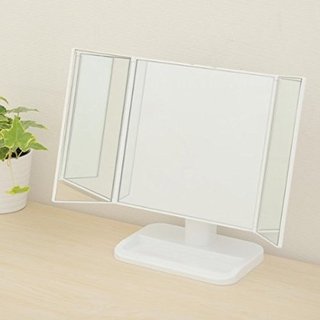 山善(YAMAZEN) 卓上三面鏡 ホワイト PM3-4326(WH) (617624)