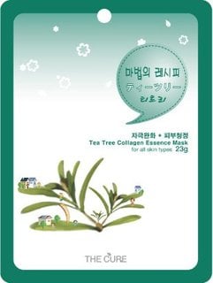 ティーツリー コラーゲン エッセンス マスク THE CURE シート パック 10枚 (892335)