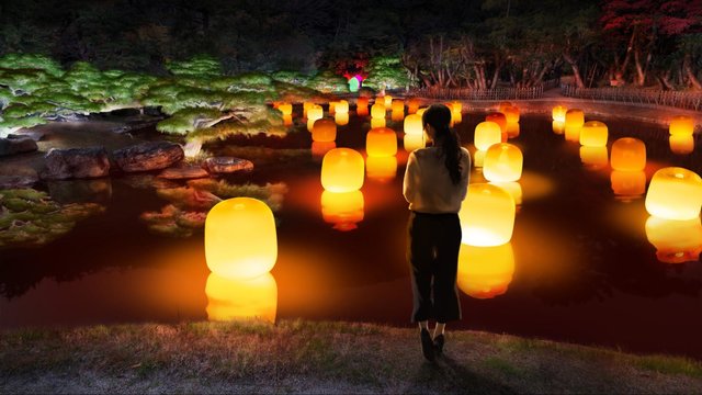 日本庭園が光のアートに♡香川県 高松で「チームラボ 栗林公園 光の祭」が開催!