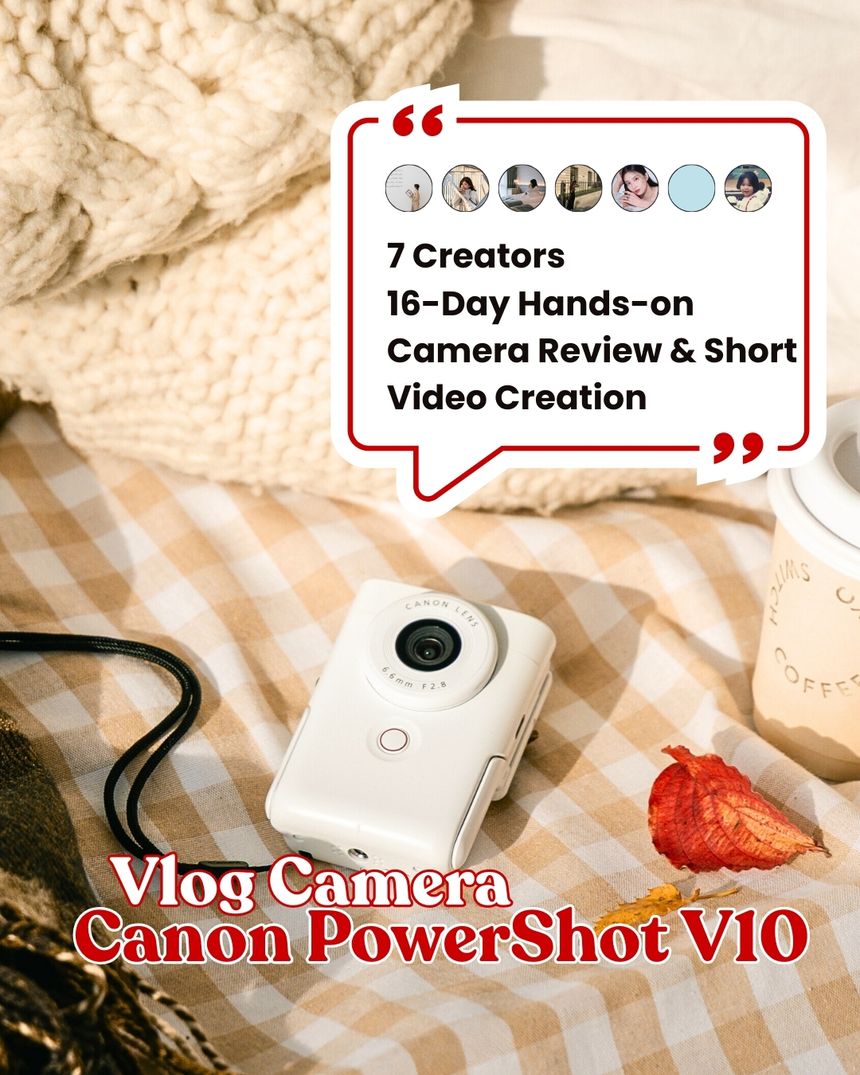 CanonのVlogカメラ「PowerShot V10」を7名がレビュー。ポケットサイズで高画質・高音質のショート動画が撮れる