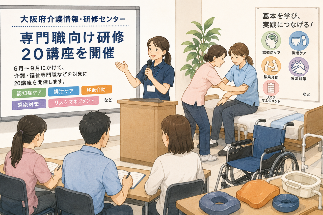 専門職向け研修２０講座を開催　大阪府介護情報・研修センター