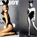 SAINT LAURENT|PLAYBOYの表紙にバニーガール姿のケイト・モス