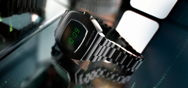 HAMILTON デジタル腕時計 ブラック マトリックス 2000本限定 HAMILTON デジタル腕時計 ブラック マトリックス 2000本限定