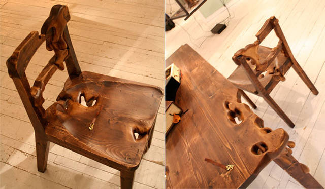 尾形欣一　BEAN STOOL 木製スツール 2脚セット 尾形欣一BEAN STOOL 木製スツール 2脚セット