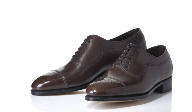 John Lobb ダークブラウン オックスフォードシューズ　イルフォード 美品△JOHN LOBB ジョンロブ HENFORD ヘンフォード 7000ラスト