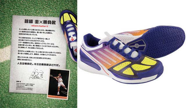 adidas｜錦織 圭選手の勝負靴「adizero feather II AC