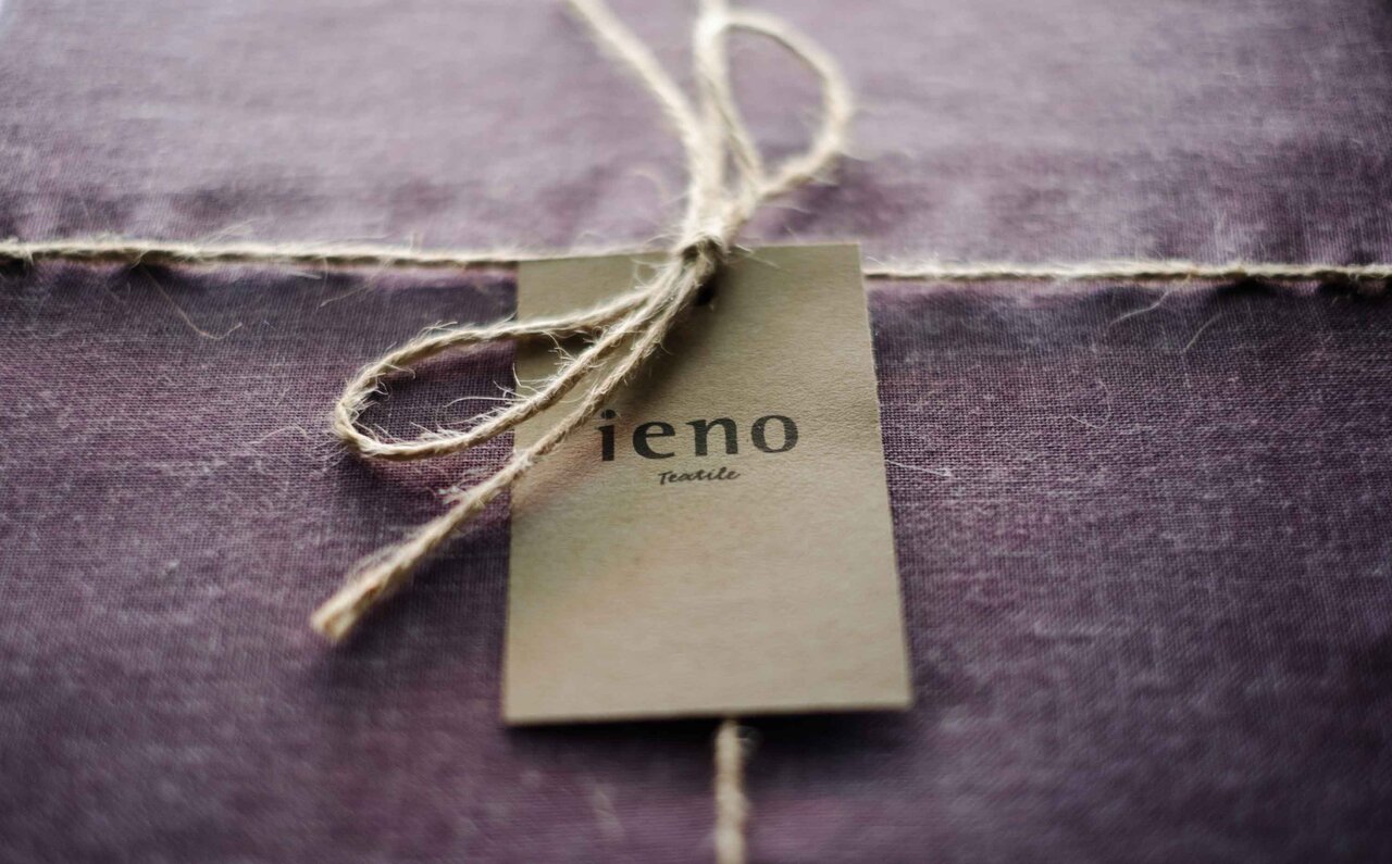 未使用 ieno textile マルチクロス カーテン 140×230 紫（14-23