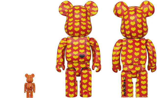 BE@RBRICK Yellow Heart Reve...