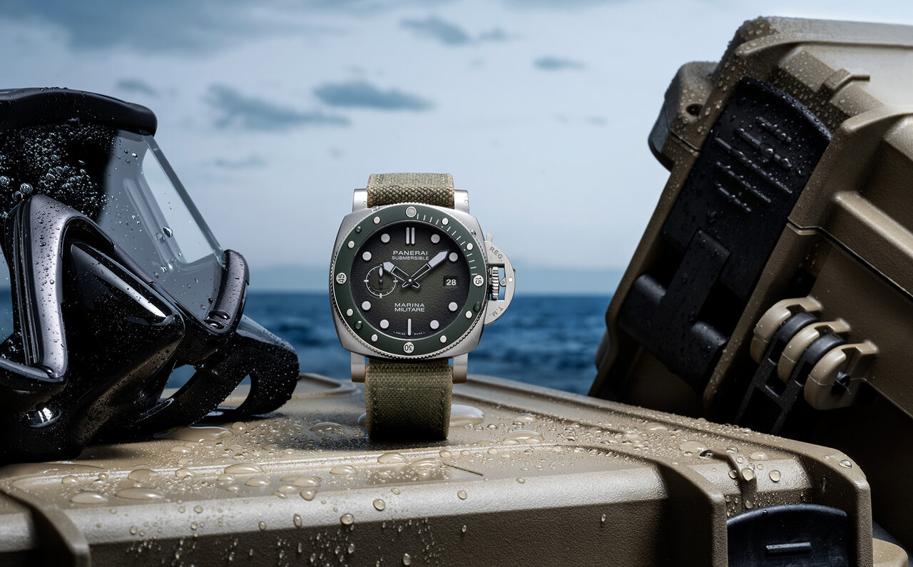 【新品 極美品】マリーナミリターレ パワーリザーブ 48mm ビックフェイス 自動巻き腕時計 本革サンドベージュ 完全ガイド保存版パネライとマリーナミリターレの深い絆 ～歴史