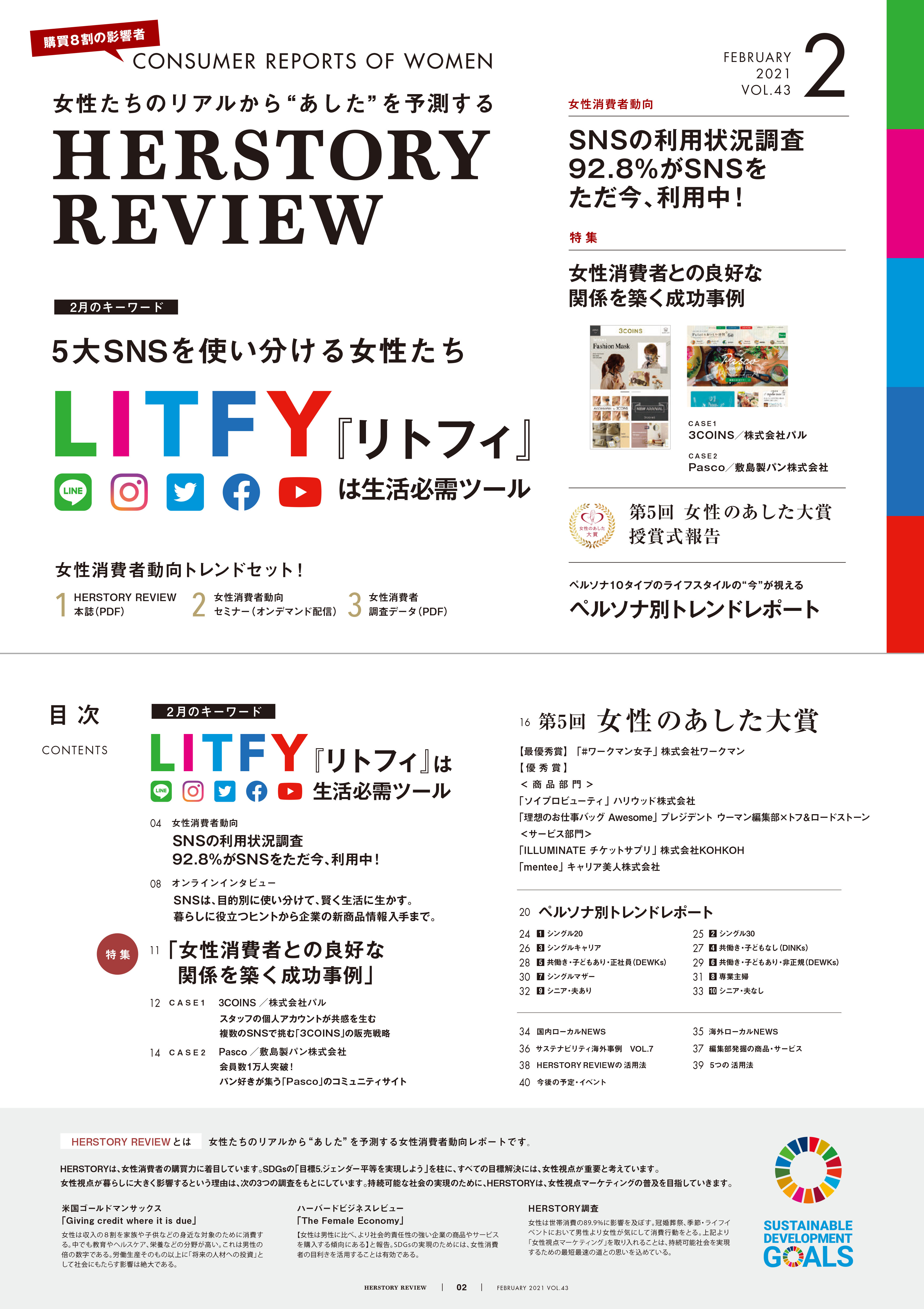 2021年2月の女性消費者キーワード 「LITFY『リトフィ』」発表!