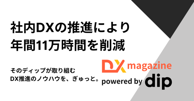ディップ、社内DXの推進により年間11万時間の業務を削減した事例を公開