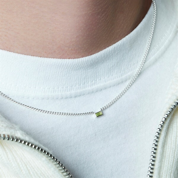 4℃ HOMME+の8月誕生石　シルバー ネックレス