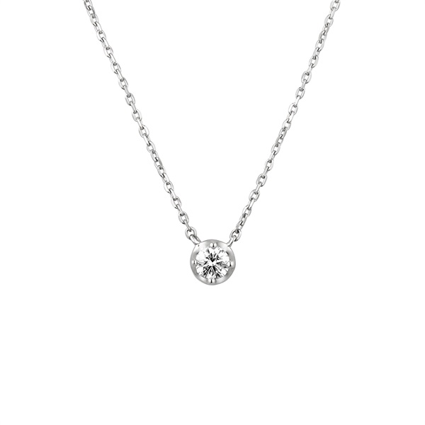 プラチナ ダイヤモンドネックレス 約0.1ct