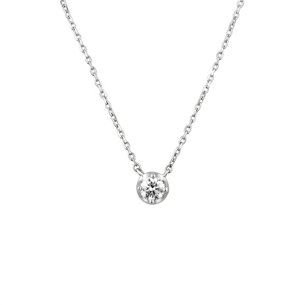 プラチナ ダイヤモンド ネックレス 約0.1ct