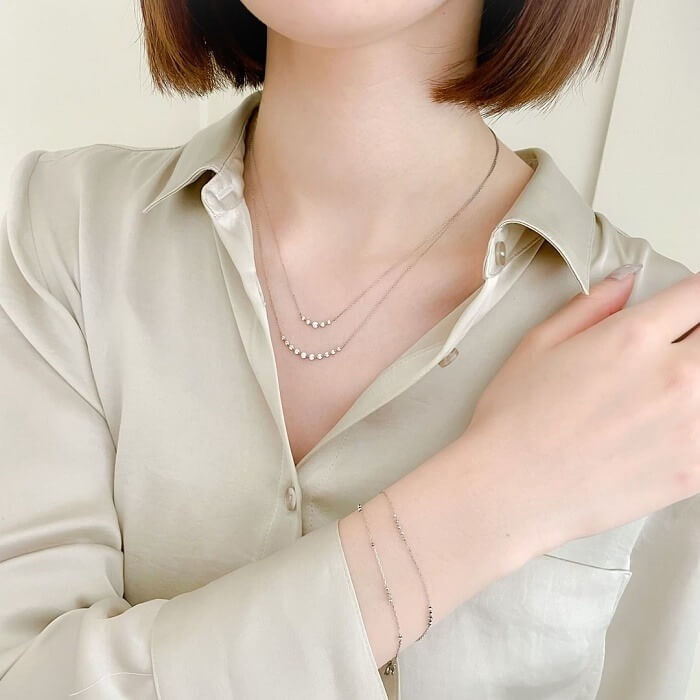 ４℃のご褒美シルバーチェーンブレスレット