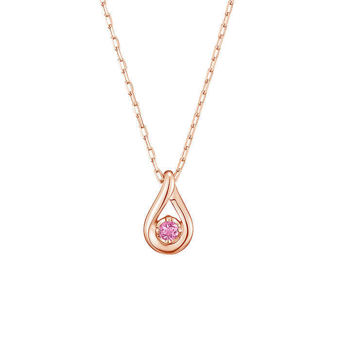 【10月誕生石 トルマリン】K10ピンクゴールド ネックレス