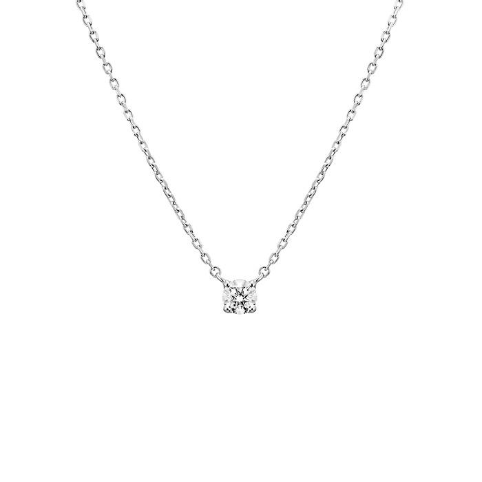 【一粒ダイヤモンド】  プラチナ ダイヤモンドネックレス 0.1ct