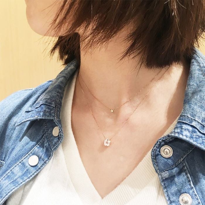４℃ネックレスの重ね着け