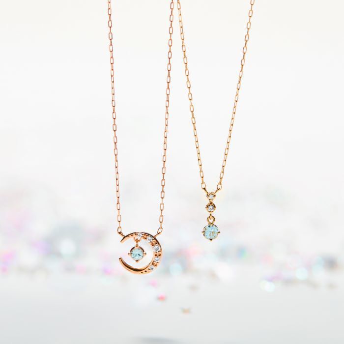 ４℃のアクアマリンネックレス