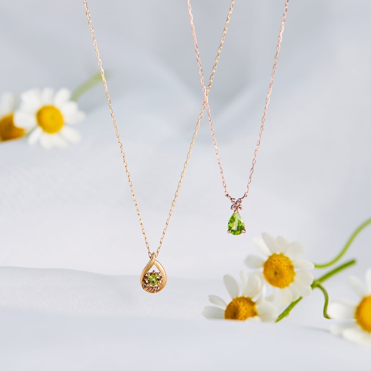 8月の誕生石「ペリドット」透明感のあるグリーンがアクセントに
