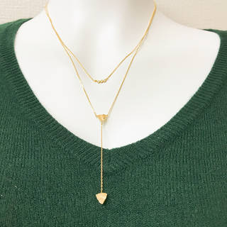 Tai(タイ)キャッツアイ レイヤードネックレス(42cm) (5941)